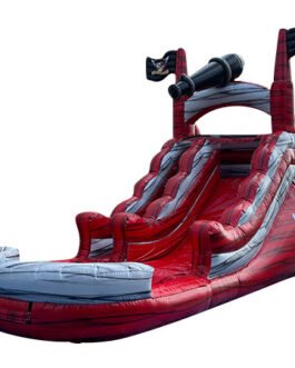 13ft pirate red and grey marble water slide