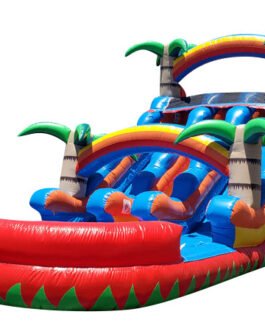 15ft dual tropical water slide