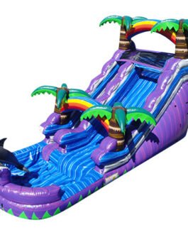 15ft purple dolphin water slide