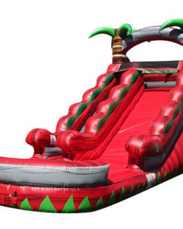 15ft red hot water slide