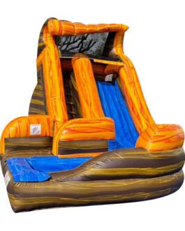 16ft orange crush curved waterslide