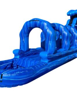 18ft blue marble splash water slide