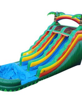 18ft dual tropical lime waterslide