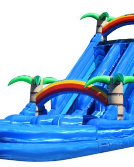 18ft tropical dual lane water slide