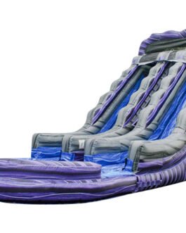 19ft dual purple splash water slide