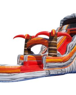 19ft fire topical water slide