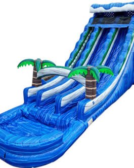 22ft dual BLUE PARTY waterslide