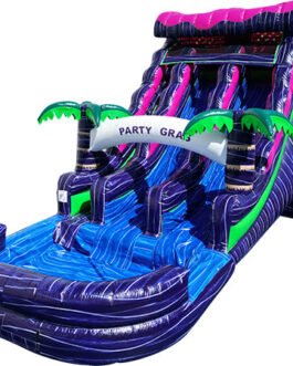 22ft dual jumpin’ party gras waterslide