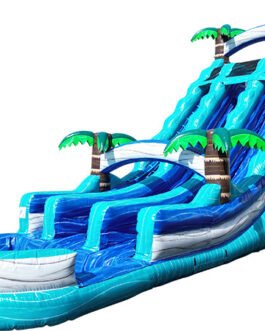 22ft dual tropical teal waterslide